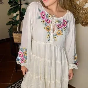 Free People Dresses Free People Spell On You Embroidered Keyhole Dress Poshmark
